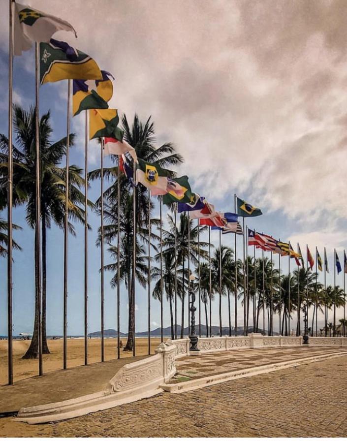 Apartamento Em Santos No Gonzaga Em Frente A Praia 外观 照片